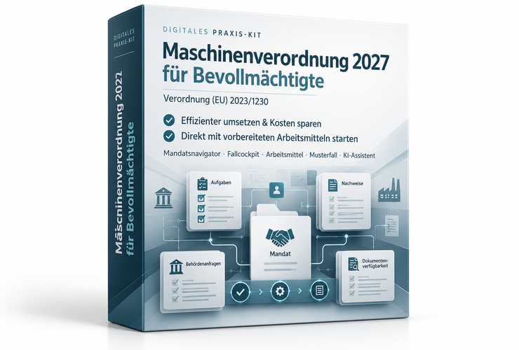 Maschinenverordnung 2027 für Bevollmächtigte – Komplett-Praxis-Kit