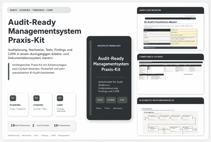 Produktvorschau des Audit Ready Praxis-Kits